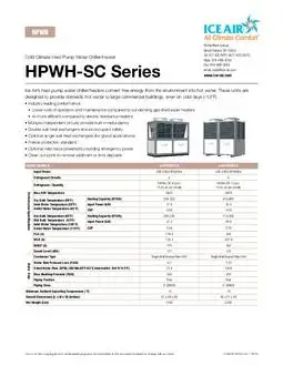 HPWH-SC Product Sheet