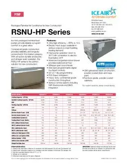 RSNU-HP Product Sheet