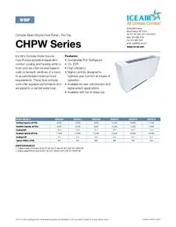 CHPW Product Sheet